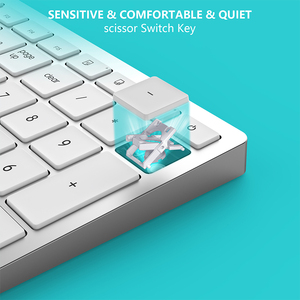 Teclado Qwerty silencioso ultrafino de 110 teclas, teclado silencioso delgado con cable para ordenador de oficina para PC, teclado portátil para Mac