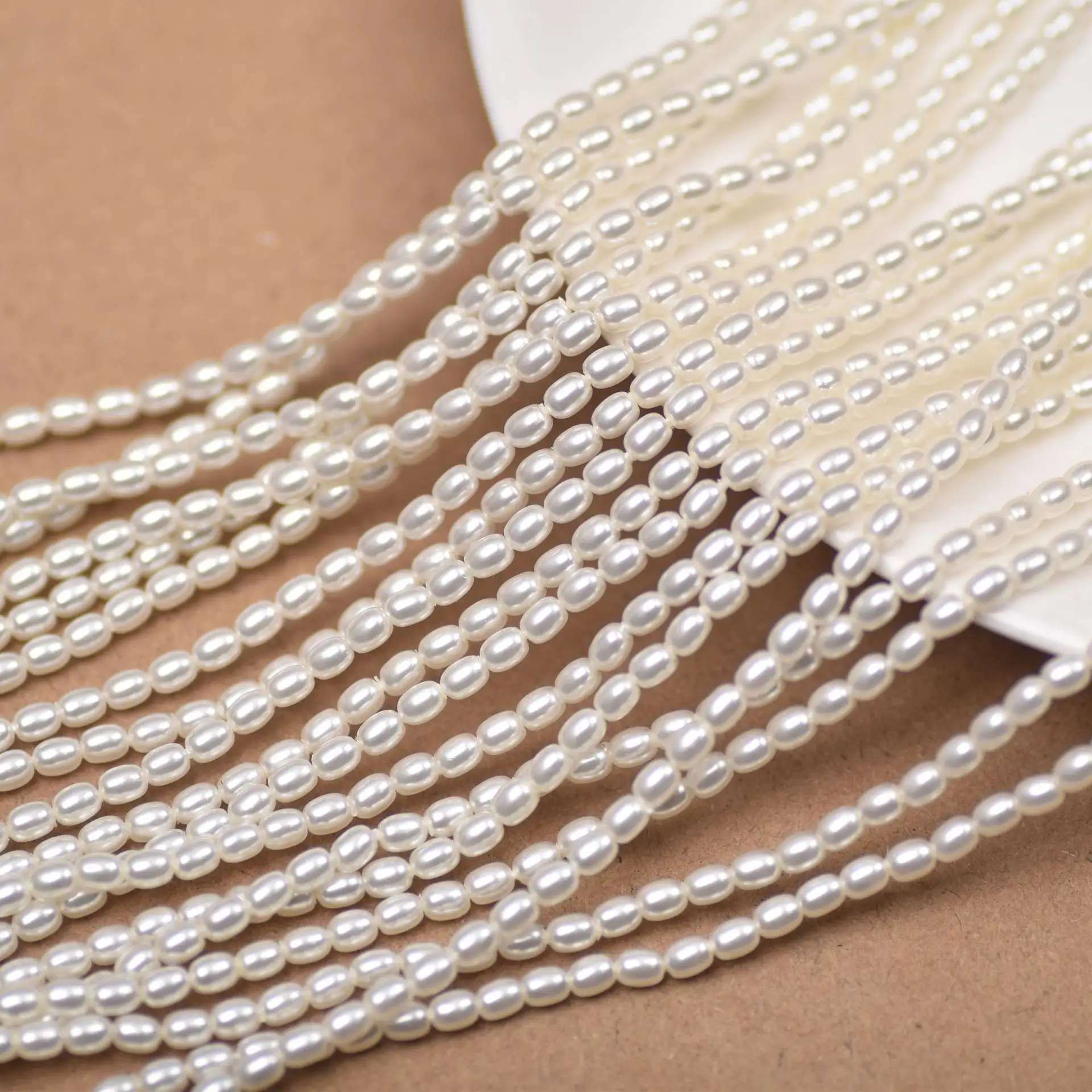 3-5mm imitazione perle di riso d'acqua dolce naturale perline rotonde perline sciolte per collana braccialetto fai da te abbigliamento creazione di gioielli