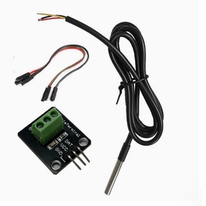Kit de módulo de Sensor de temperatura DS18B20 impermeable 100CM Cable de Sensor Digital adaptador de Terminal de sonda de acero inoxidable para Arduino