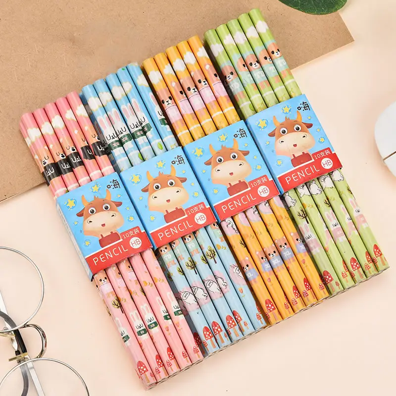 Non-tossico assortiti colorato personaggi dei cartoni animati a forma di matita per gli studenti del regalo dei bambini