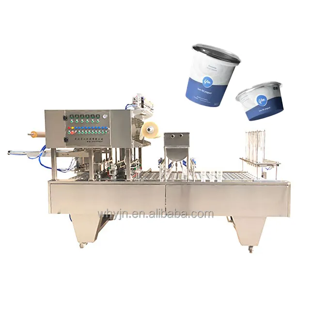 Enchimento E Envolvimento De Queijo Processado Automático Máquina De Embalagem De Iogurte Máquina De Selagem De Iogurte