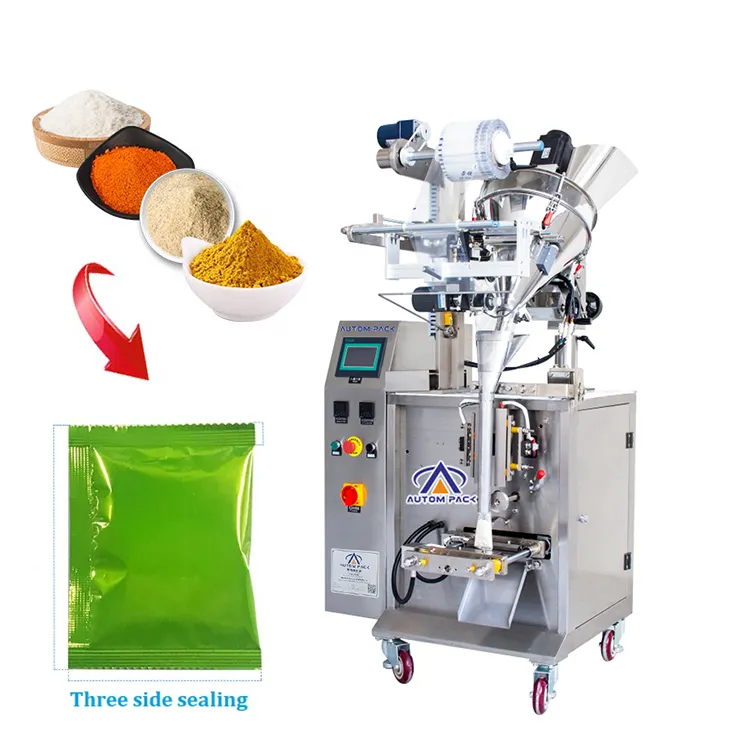 Petite machine d'emballage automatique VFFS 320D pour farine de manioc/peinture/kava/épices/levure/jaggery/tomate/pilule/poudre de fruit