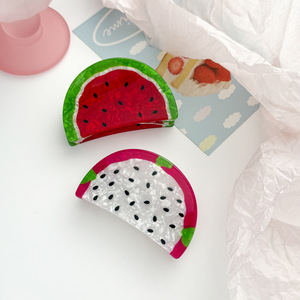 高端塑料发夹清新有趣的西瓜和火龙果设计 - Product Image 5