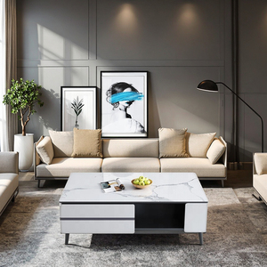 Giá rẻ bằng gỗ + kim loại chân cổ điển phòng khách mới nhất thiết kế nhỏ Bàn cà phê với lưu trữ - Product Image 3