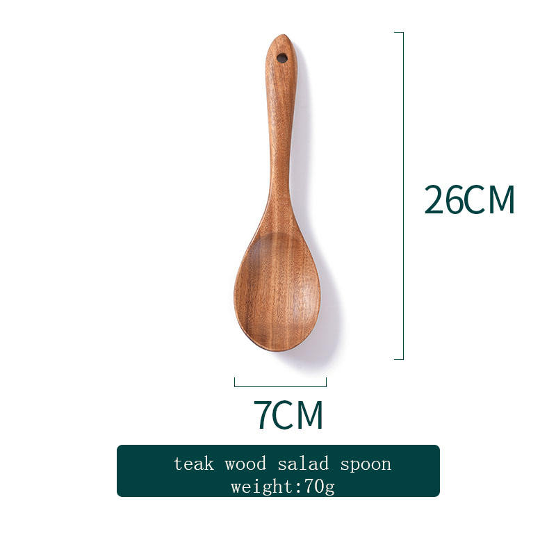 Cuillère à salade en bois de teck 26*7cm