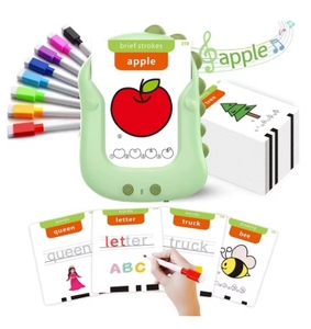2-in-1 wieder verwendbare sprechende Handschrift Karteikarten Lernspiel zeug mit Sicht wörtern für Kleinkinder Vorschul kinder Geschenk - Product Image 1