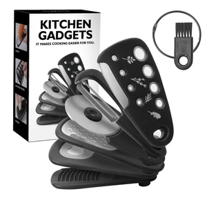 2024 toptan yaratıcı katlanabilir 6 adet set pizza kesici peynir rende soyucu konserve açacağı seti mutfak alet - Product Image 2