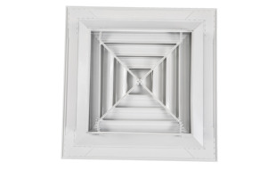 450*450mm Aluminum <strong>Ceiling</strong> Square Four Deflection <strong>Diffuser</strong> With Volume Control Damper Square <strong>Air</strong> <strong>Diffuser</strong> - Product Image 3