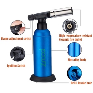 定制标志金属小火炬打火机可再填充丁烷气体香烟吸烟配件赠品 - Product Image 2