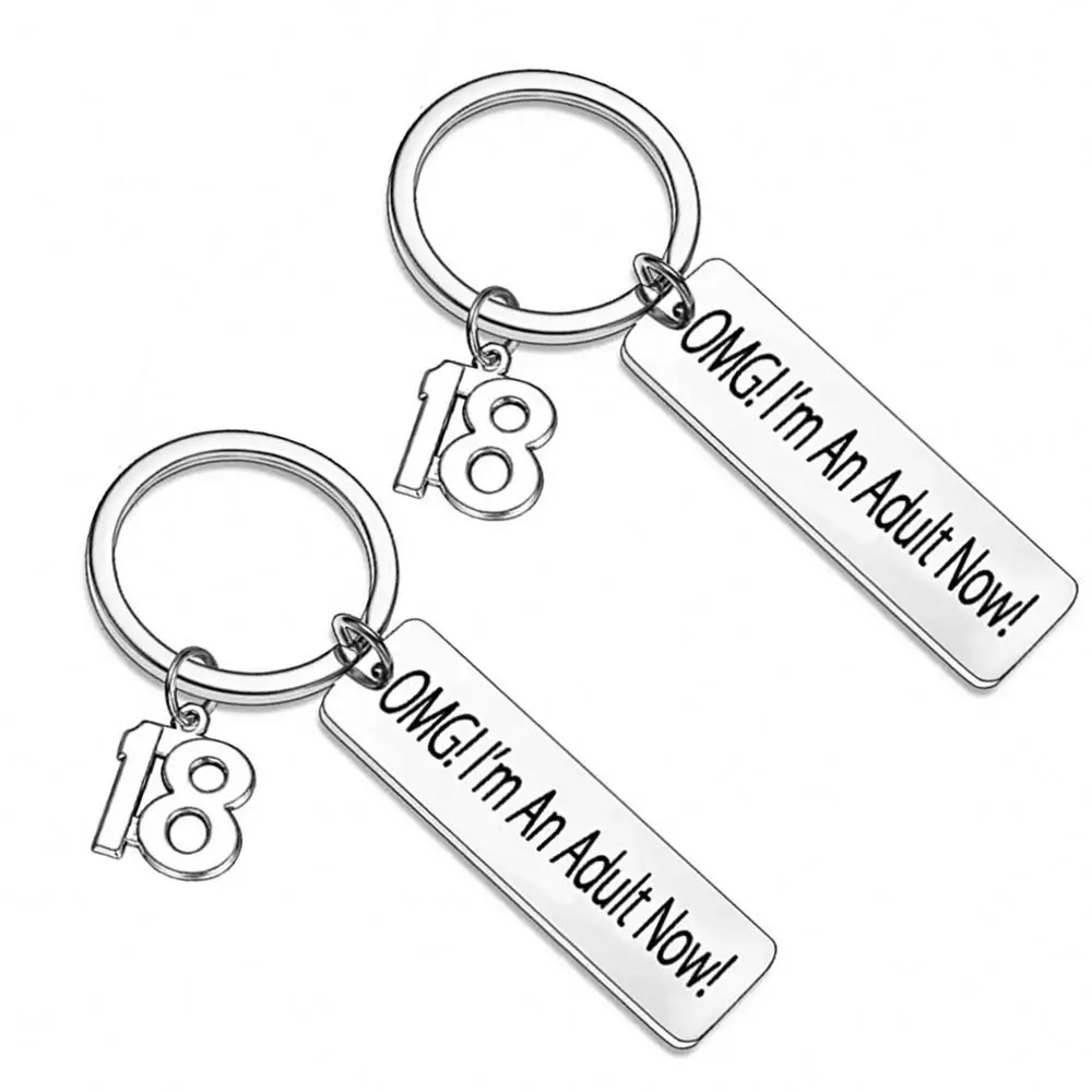 Promotie Volwassen Verjaardagscadeaus 18e Verjaardag Sleutelhanger Omg Ik Ben Een Volwassene Nu Sieraden Voor Volwassen 18e Verjaardagscadeau Op Maat Sleutelhanger