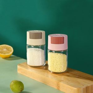 100毫升厨房测量盐胡椒瓶套装香料组织器调味品分配器烹饪调味品玻璃罐带螺帽