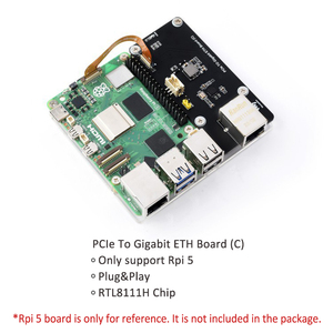 RJ45 pberry Pi5 PCIe TO Gigabit RJ45 ETH scheda adattatore Driver-Free Plug and Play RTL8111H Chip per RPI 5 - Product Image 2