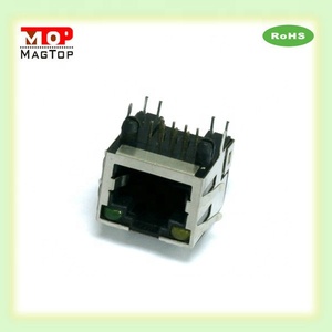 rj45 1x1 connector Power Over <strong>Ethernet</strong> ( PoE ) 10/100BASE-TX RJ45 Jack With Magnetic Module - Product Image 5