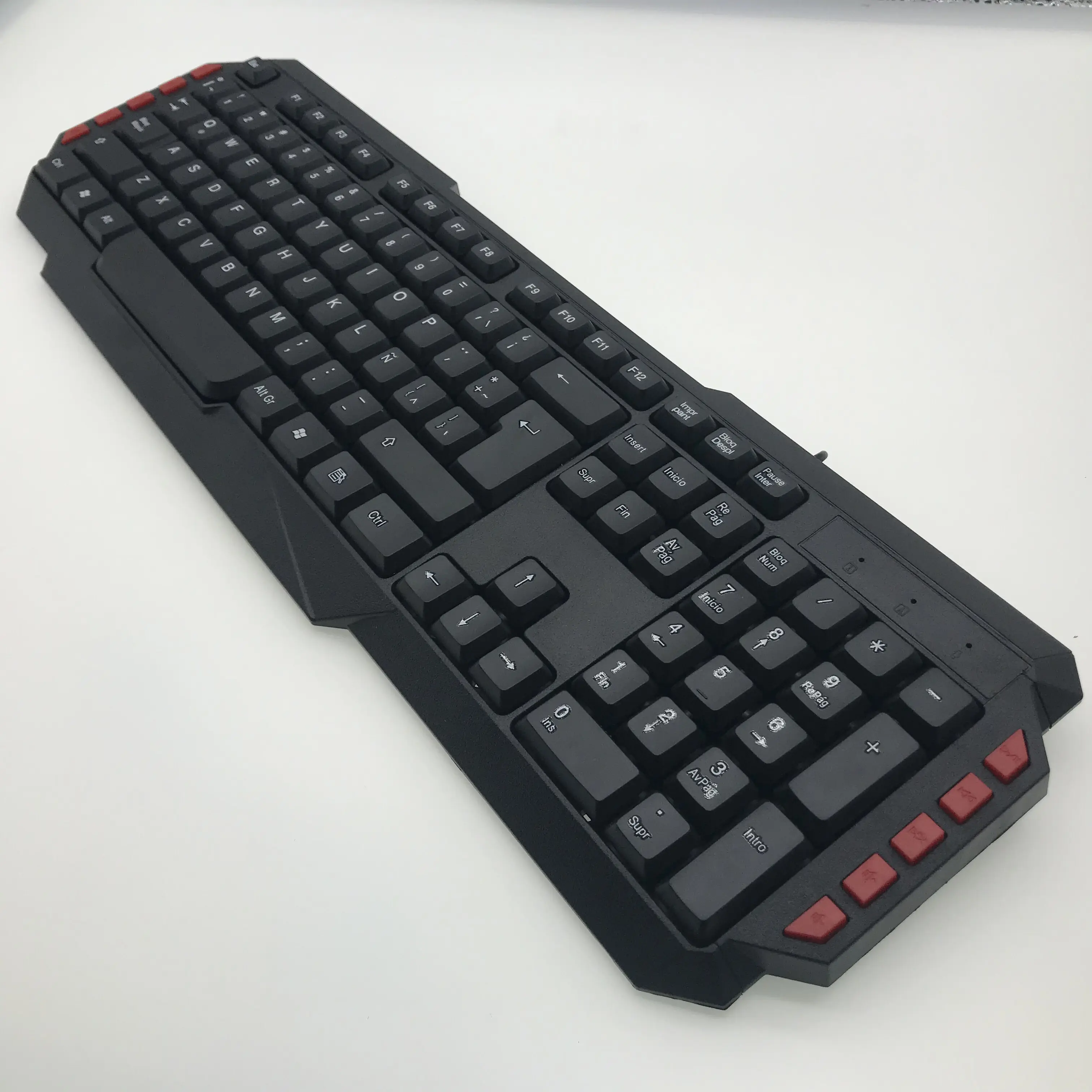 Para teclado, mouse, conjunto de combinação, led, retroiluminado, colorido, usb, espanhol, árabe, com fio, teclado de computador, escritório