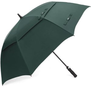 定制标志印花高尔夫雨伞，带双顶篷高品质防风自动开启2层紫外线印花广告 - Product Image 1