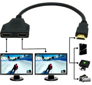 出力スプリッターアダプタケーブルコンバータDVD HDTV PS3スプリッターアクセサリー用,男性から女性への工場出力ポート1入力2出力スプリッターアクセサリー - Product Image 2