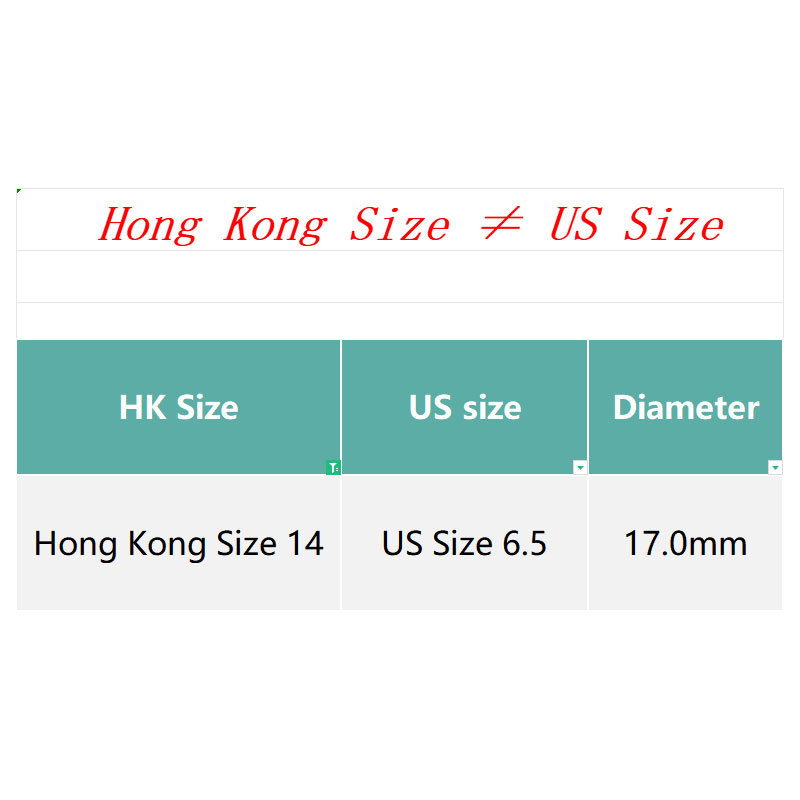 is HongKong Size 14