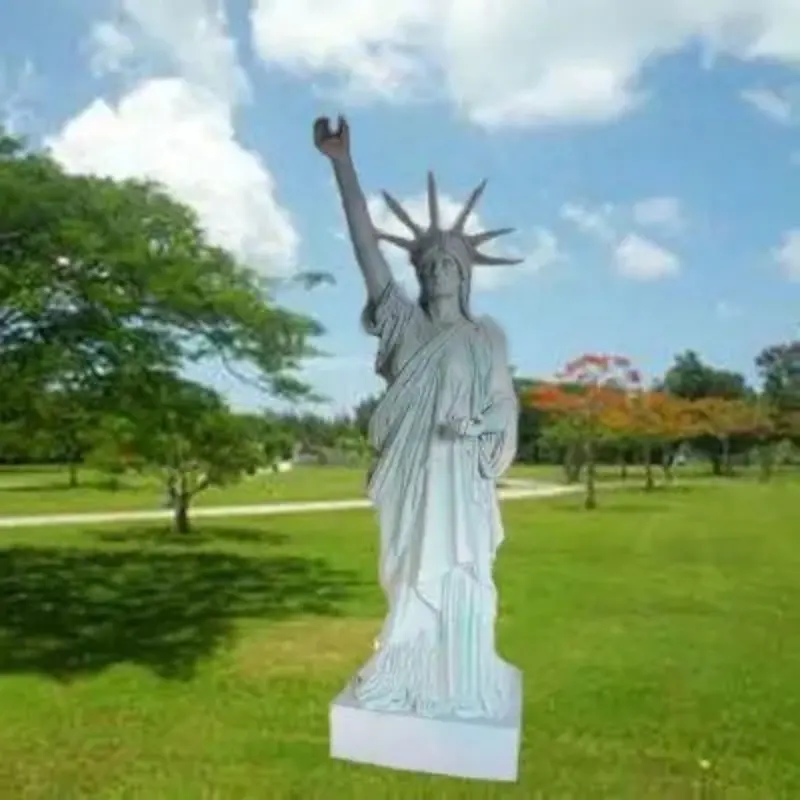 Escultura de liberdade em resina tamanho real personalizada, paródia de fibra de vidro, estátua da liberdade, figura famosa, escultura em fibra de vidro para venda