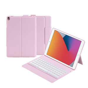适用于iPad 10.2的智能平板键盘外壳 \ "第7代第8代TPU软壳外壳，适用于Air 3 Pro 10.5英寸分裂键盘 - Product Image 1