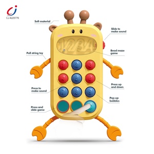 Chengji erken eğitim 8 1 çok fonksiyonlu bebek aktivite oyuncaklar karikatür geyik telefon çekme dize montessori interaktif oyuncak - Product Image 4