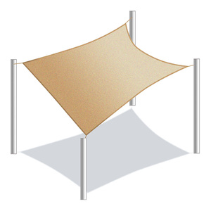 3*5m HDPE güneş gölge yelken 180gsm veranda balkon güneş gölge tente - Product Image 1