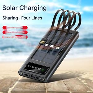 屋外ソーラー充電器10000/20000mAh大容量内蔵ケーブルプラグモバイル充電器サンシャインコンセプト - Product Image 4