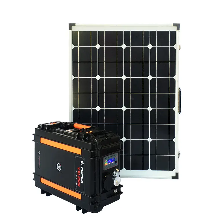 Vigorous off grid Kit 2000 KW Rechargeable Solar Generators Solar Energy System