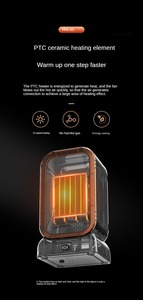 CE düşük gürültü 1200W nemlendirici 2 in 1 taşınabilir ısıtıcı yatak odası için Mini elektrikli ısıtıcı fanı güvenli alan PTC hızlı ısıtma Fan ısıtıcı - Product Image 5