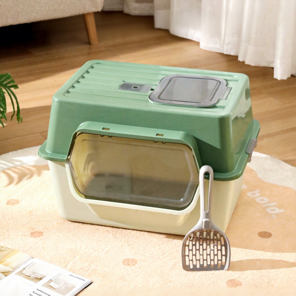 Caja de arena para gatos - verde