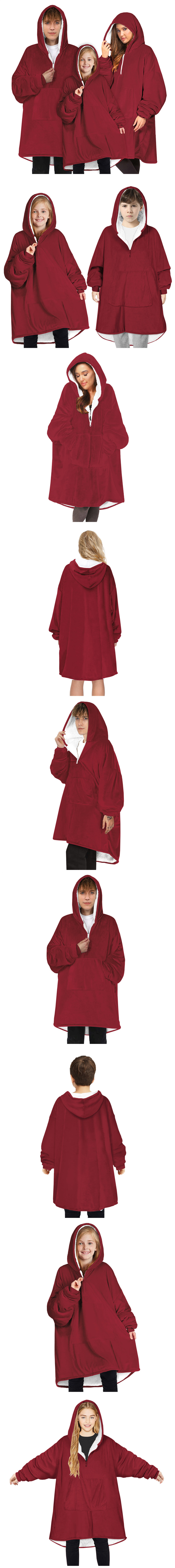 Oversized stunning fashionable blank hoodie blanket custom