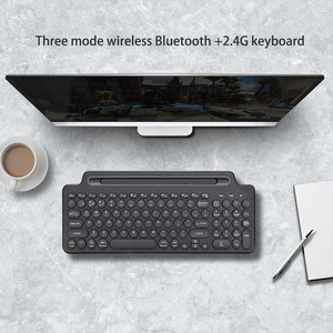 Teclado inalámbrico multifunción OEM de tres modos con ranura para tarjeta Teclado para tableta Teclado trackpad inteligente