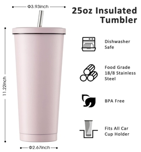 Daji <span class=keywords><strong>Hydro</strong></span> nhà máy đôi tường thép không gỉ chân không cách nhiệt rò rỉ bằng chứng BPA chai nước miễn phí lật đầu rơm cốc quà tặng - Product Image 5