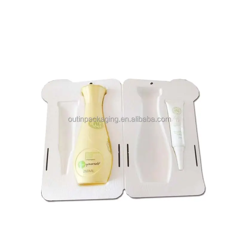 Ustom-bandeja biodegradable de pulpa de papel, caja ecológica para cosméticos y maquillaje