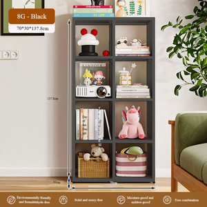 Tủ sách thép kalex lưới kệ đơn vị mô-đun Tầng-đứng lưu trữ giá rèn sắt treo tường lưu trữ tủ - Product Image 4