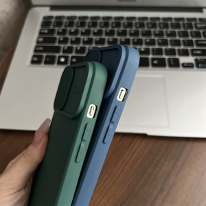 スライドカメラ保護ドアソフトシリコンカップルバックカバーiPhone用ケース16 15 14 13 12 11 Pro XS Max XR 7 8 Plus SE 2020 - Product Image 6