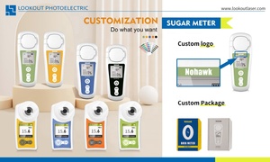 Brix quy mô nội dung Brix thử nghiệm khúc xạ kỹ thuật số cầm tay kỹ thuật số Đường <span class=keywords><strong>Meter</strong></span> chính xác các biện pháp 0-55% - Product Image 6