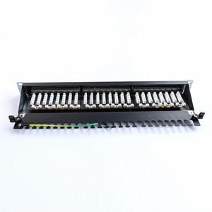Cat6AFTPパッチパネルCat5e Cat6 Cat6ACat7モジュール用の24ポートシールド非シールドカスタマイズパッチパネル - Product Image 4