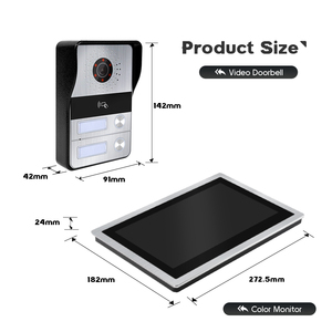 New Arrival 10inch <strong>Touch</strong> Screen Video <strong>Intercom</strong> <strong>System</strong> <strong>with</strong> Color Camera Doorbell for Multi-family - Product Image 3