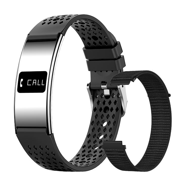 Argent - Bracelet Silicone + Nylon