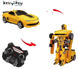 KYK 2023 yeni 2-in-1 RC elektrikli Robot Model araç oyuncaklar çocuklar için deformasyon ve dönüşüm uzaktan kumanda içerir - Product Image 3