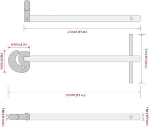 11 "lưu vực cờ lê chìm cờ lê có thể điều chỉnh tap Nut cờ lê lưu vực cờ lê - Product Image 6