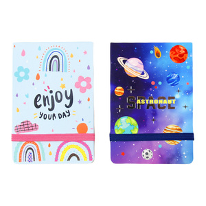 A7 Mini notebook con tema spazio arcobaleno durevole chiusura a fascia elastica portatile per note rapide-per l'ufficio scolastico o viaggi - Product Image 1