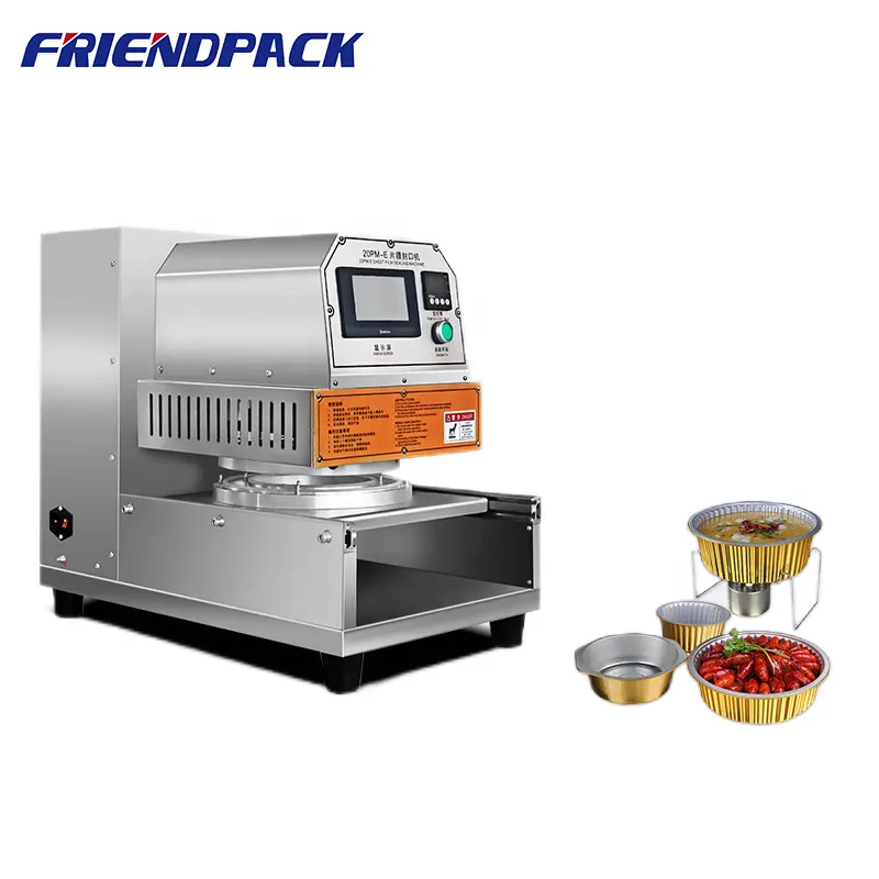 Small Automatic Table Top Aluminum Foil Lid Electric Sealing Sealer Machine Packaging For Meal Fast Food Mold