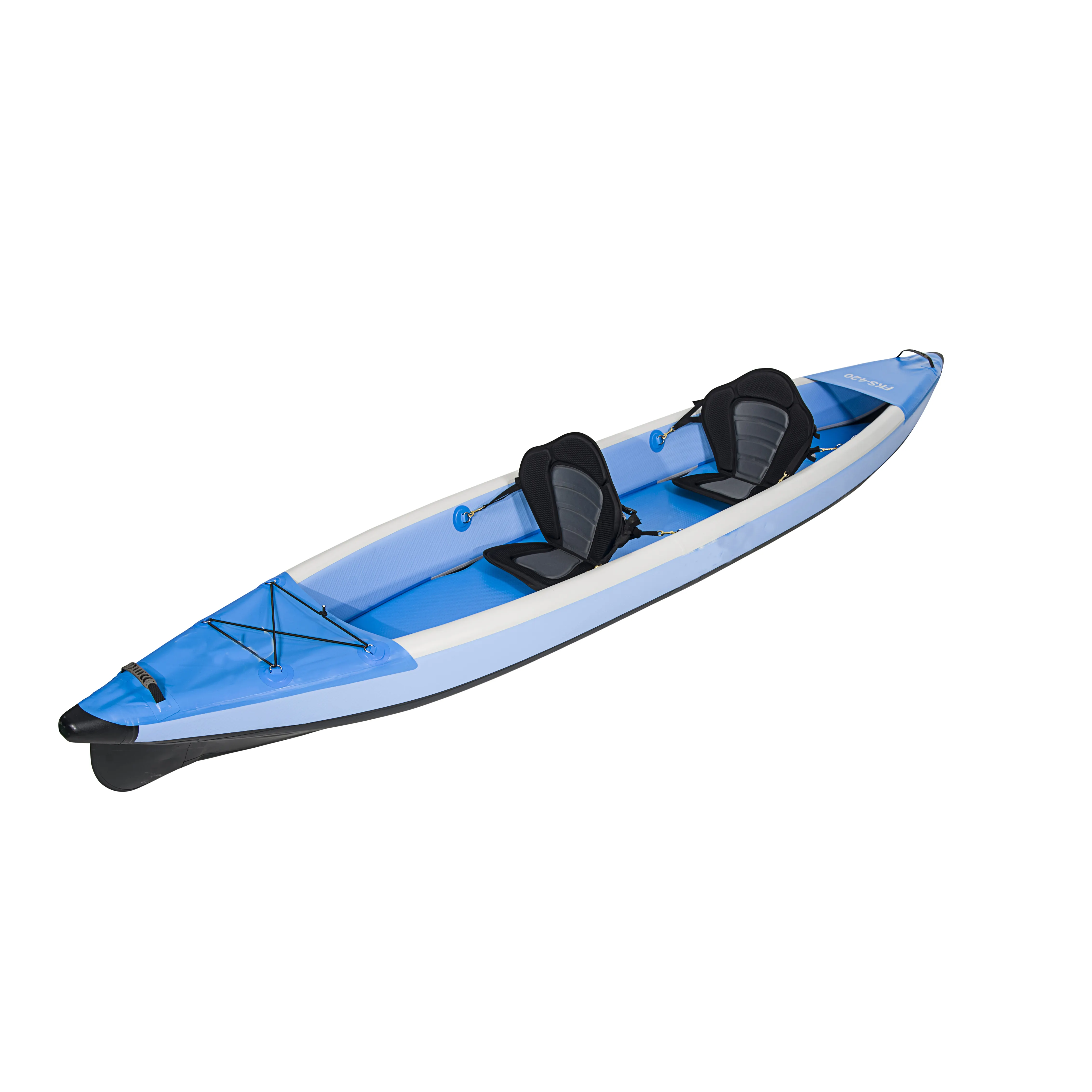 Wassersport Angeln Kanu Ruderboot Drop Stitch Material Aufblasbares Tandem Sit in Double Kayak