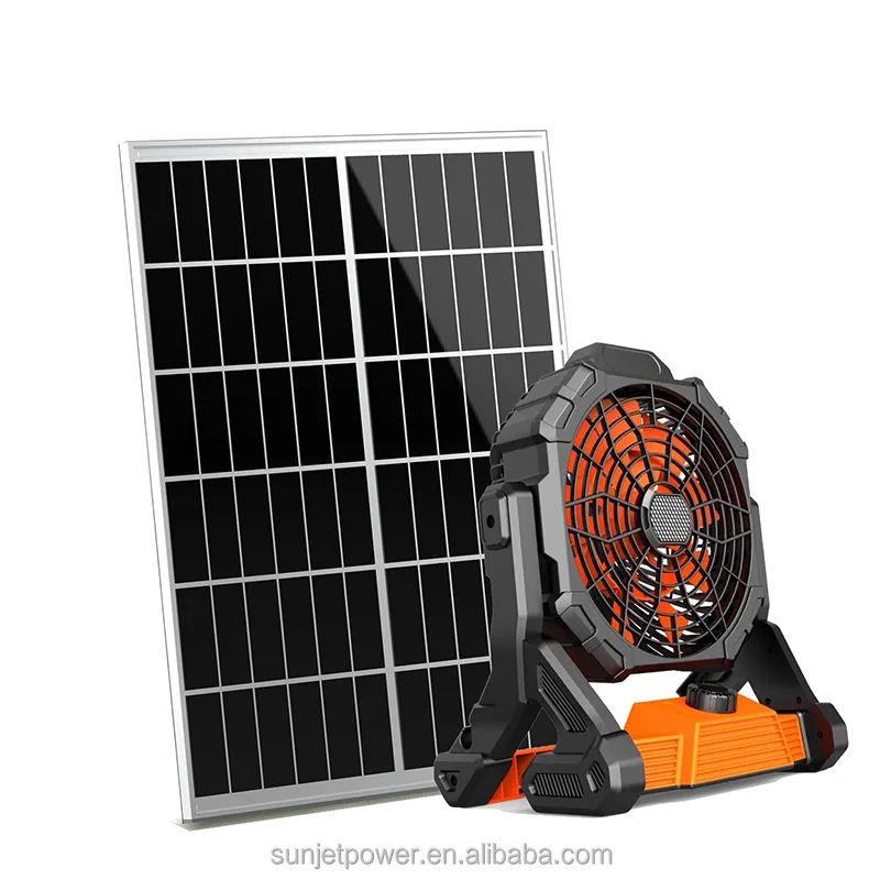 Hot Selling Solar Lade tisch elektrischer Lüfter mit Power Bank Funktion tragbar und Solar wiederauf ladbarer Lüfter über Solar und AC