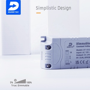 DUSKTEC Slim 12-80 Watt AC <strong>Input</strong> 220 230 Volt to <strong>DC</strong> <strong>Output</strong> 12V 24V Switching Power Supply Transformer Triac Dimmable LED Driver - Product Image 4