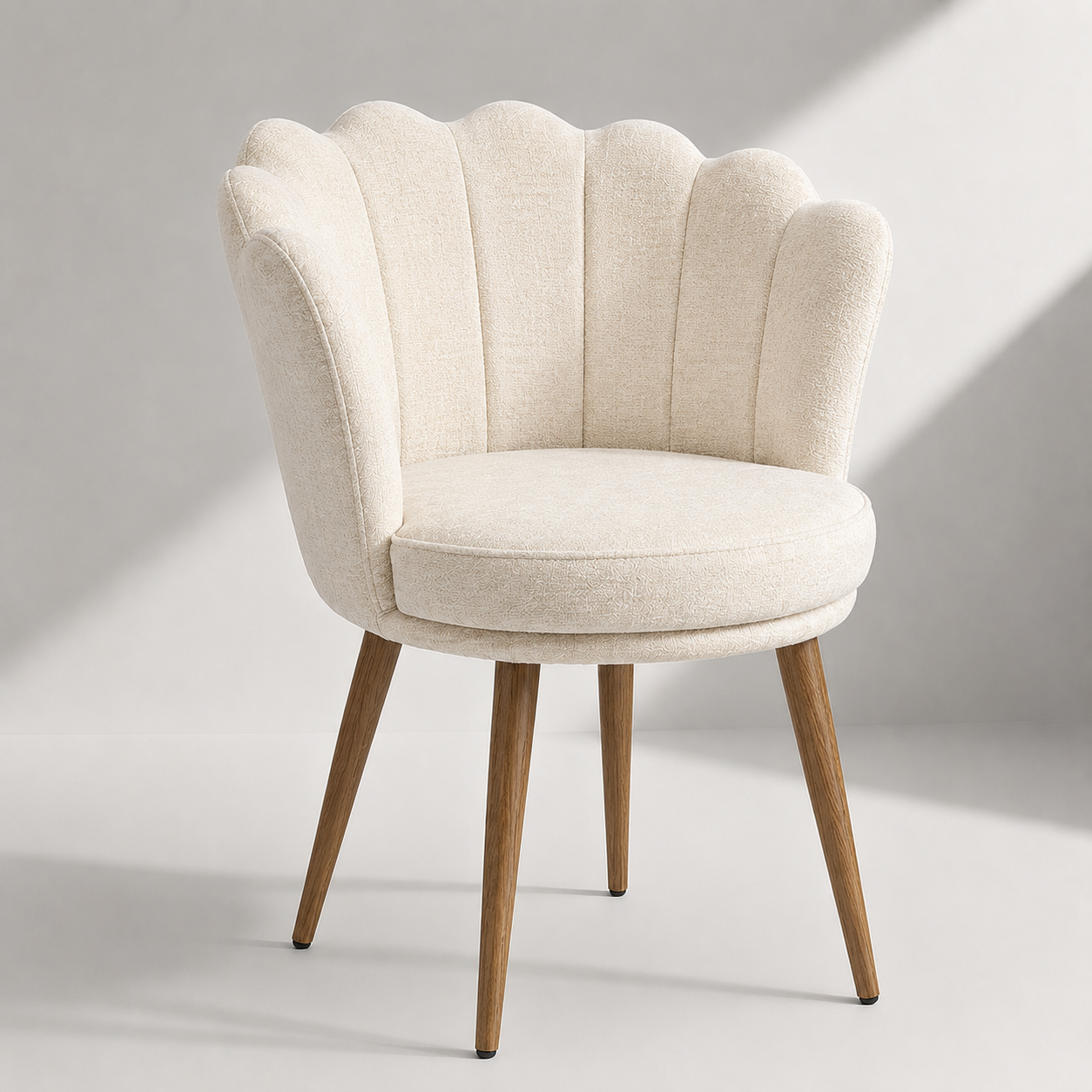 Ivory / Natural Wood Legs