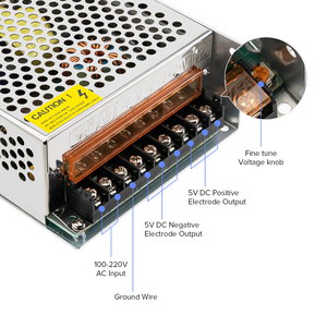 新型110V 220V输入DC输出变压器10A 20A 40A 60A DC5V 200瓦电源发光二极管照明驱动器