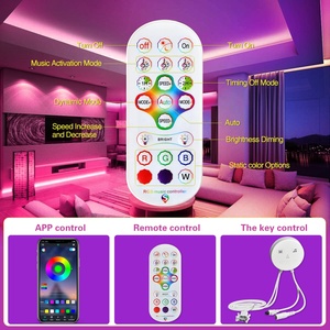 Controllo APP collegabile IP65 impermeabile 12 Volt SMD 5050 18LED RGB Smart 10M Kit striscia luminosa a strisce LED con telecomando e Controller - Product Image 2