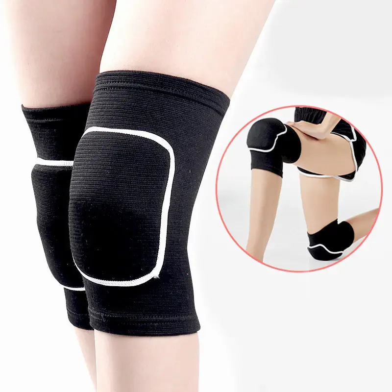 Dikke Spons Kniesteun Dansende Nylon Sport Kniebeschermers Compressie Volleybal Kniebrace